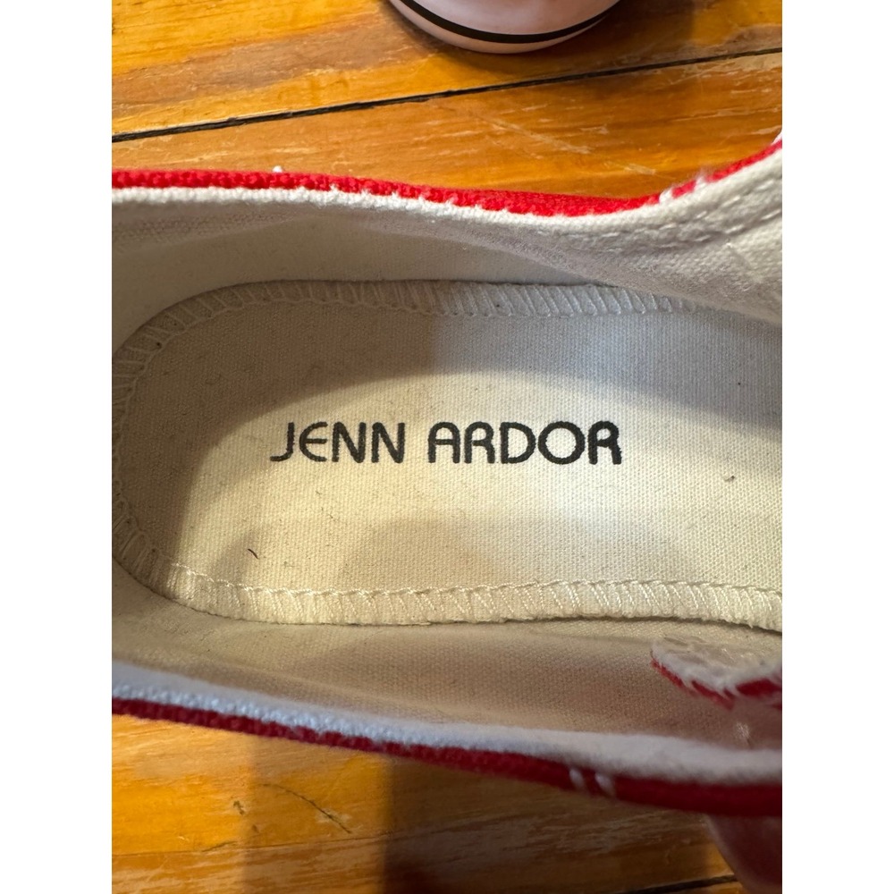 Jenn Ardor Red Canvas Sneakers Size 8.5 - Picture 10 of 11